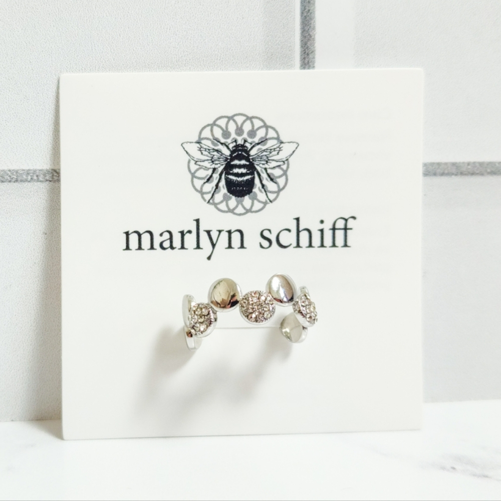 Marlyn Schiff Adjustable Disc Ring in Silver